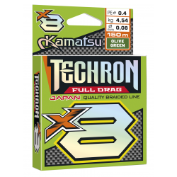 PLECIONKA TECHRON FULL DRAG X8 OLIVE GREEN 0,14/ 1#/150 KAMATSU